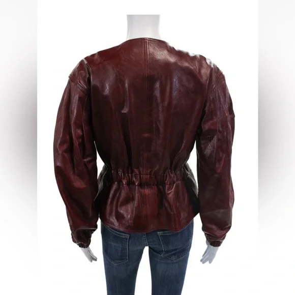 Ulla Johnson Briar Lamb Leather Jacket Mahogany Size Small NWOT - Picture 11 of 15